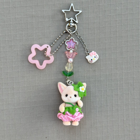 handmade strawberry sylvanian keychains