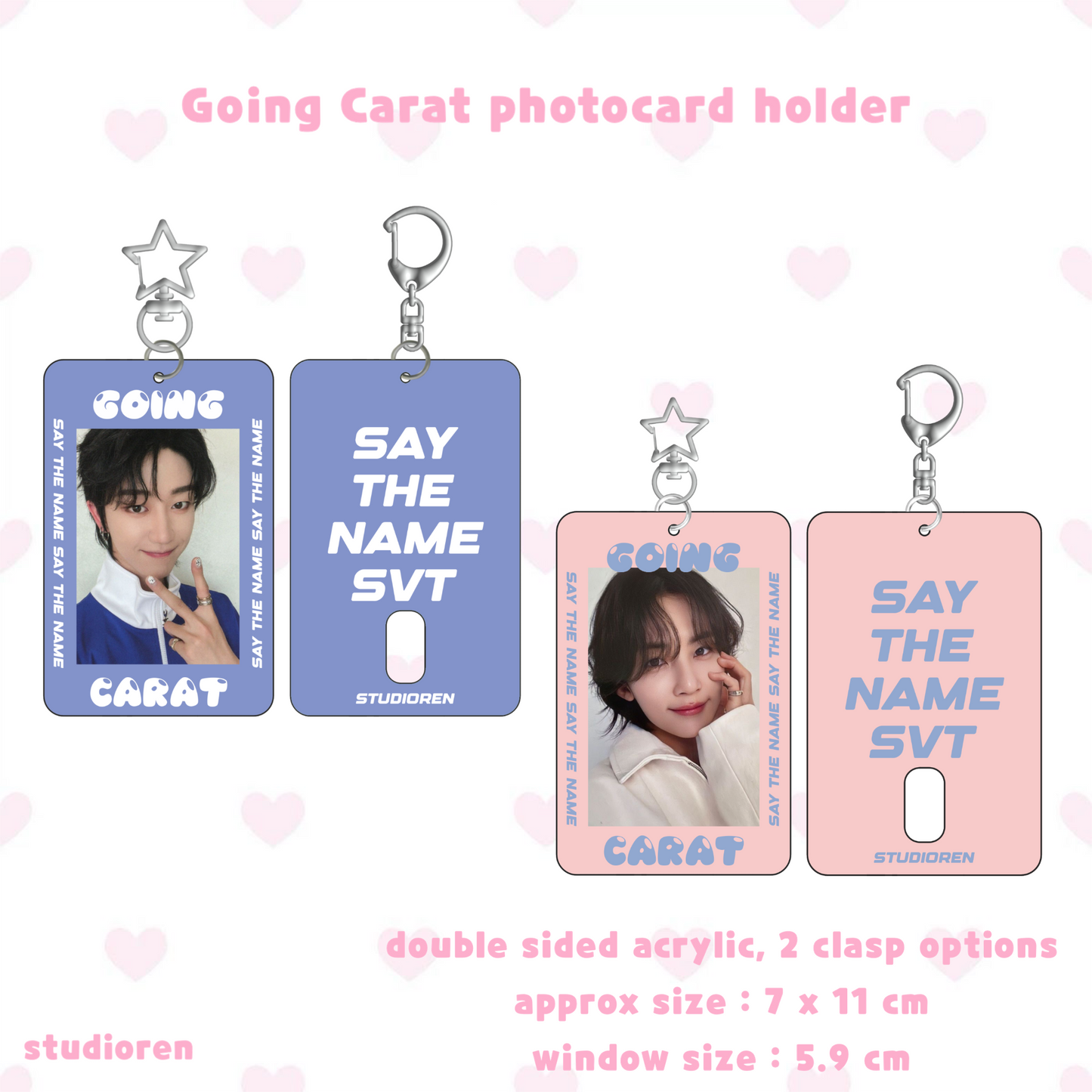 Seventeen Going Carat Acrylic Kpop Photocard holder