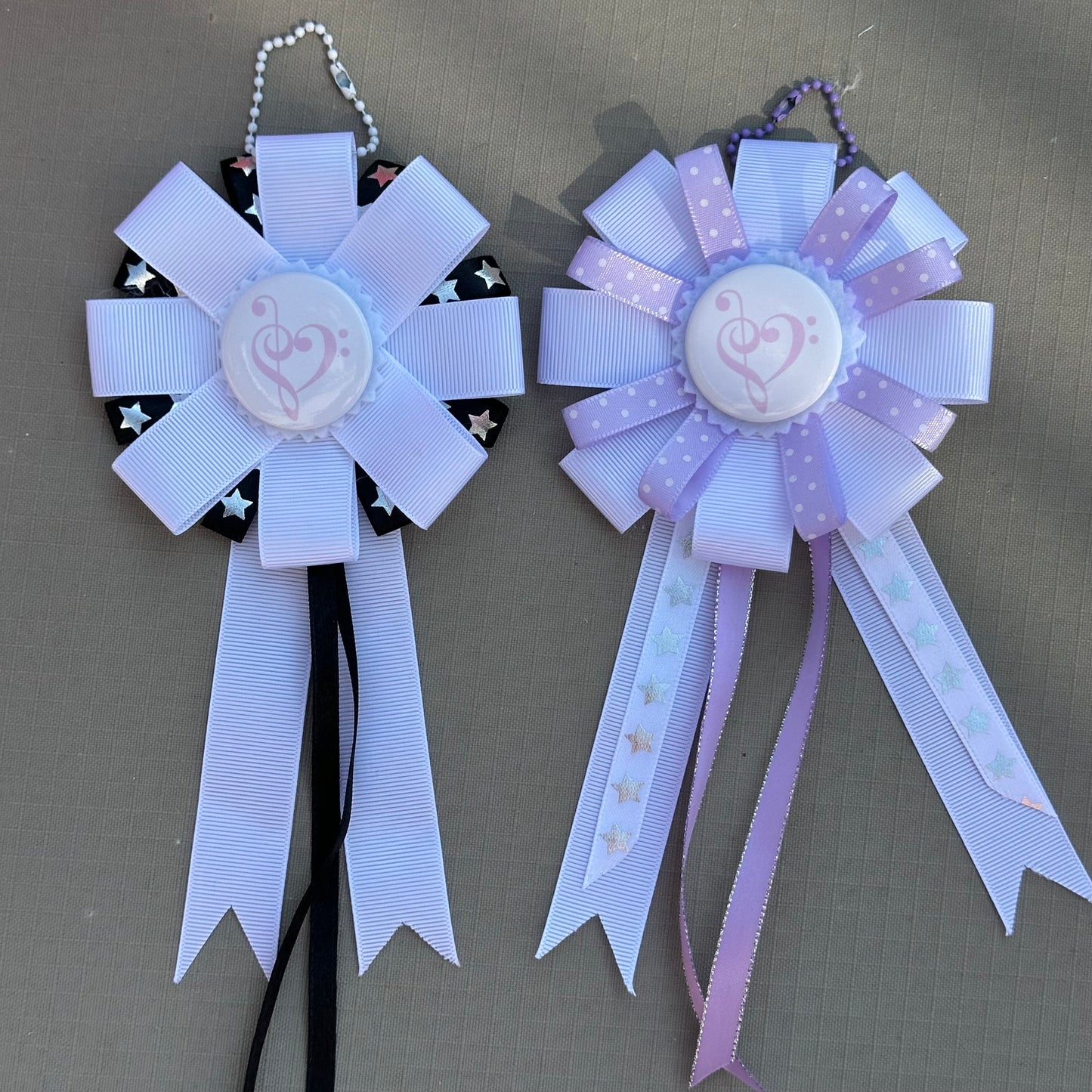 handmade music note rosettes