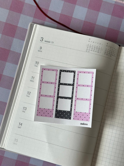Mini photobooth frame sticker sheet