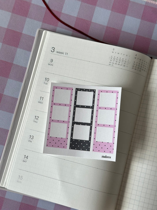Mini photobooth frame sticker sheet