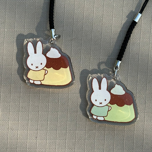 Pudding miffy phone charms