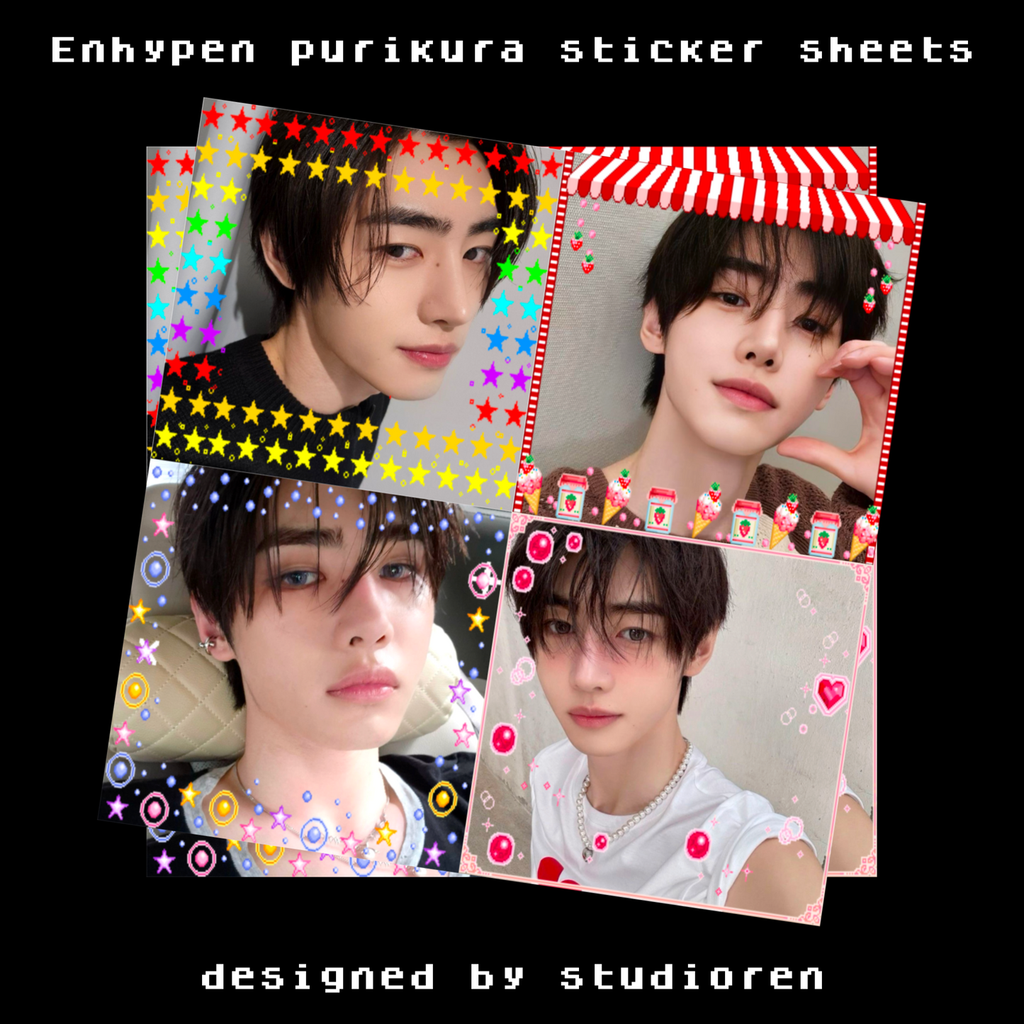 Enhypen purikura sticker sheets
