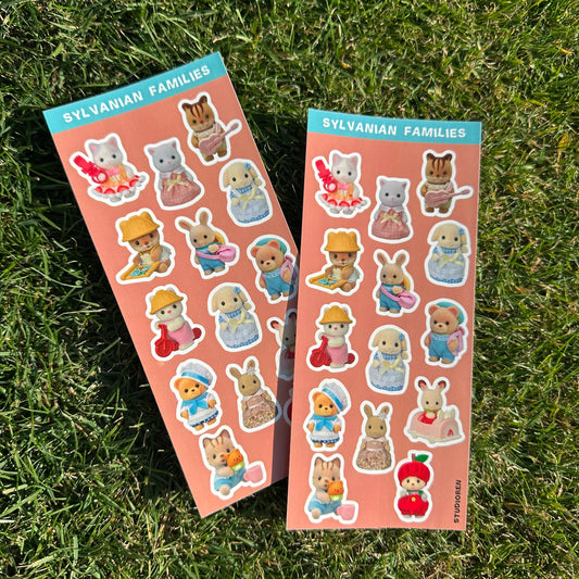 Sylvanian family glossy sticker sheets