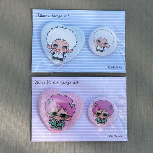 saiki & hikaru badge sets