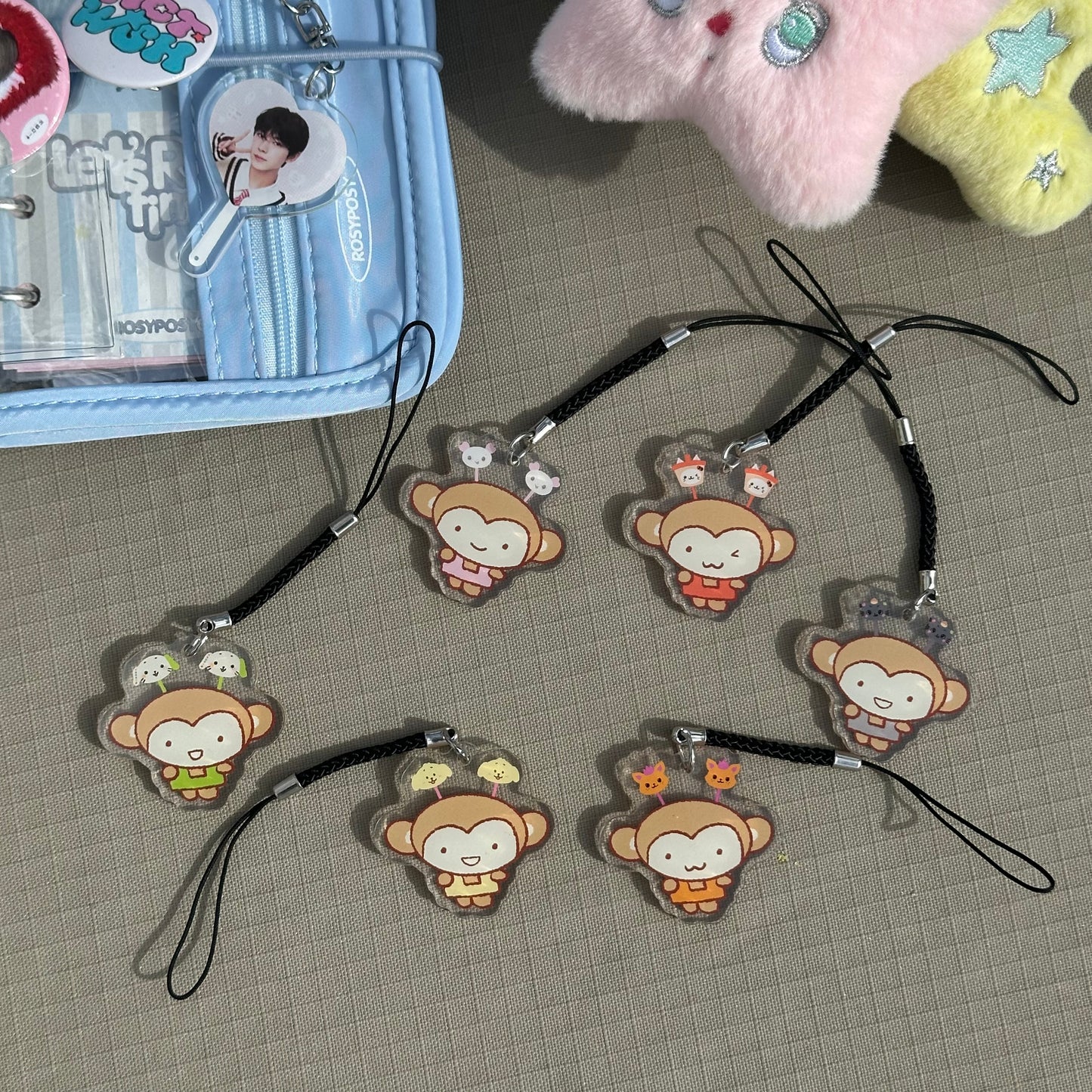 nana x nct wish phone charms