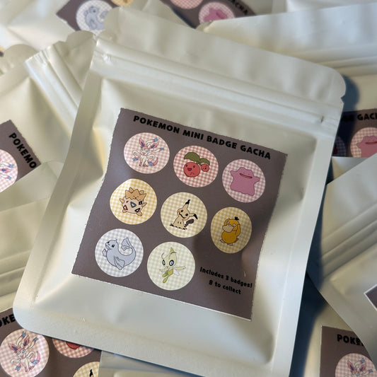 Pokemon fanart badge gacha blind bags