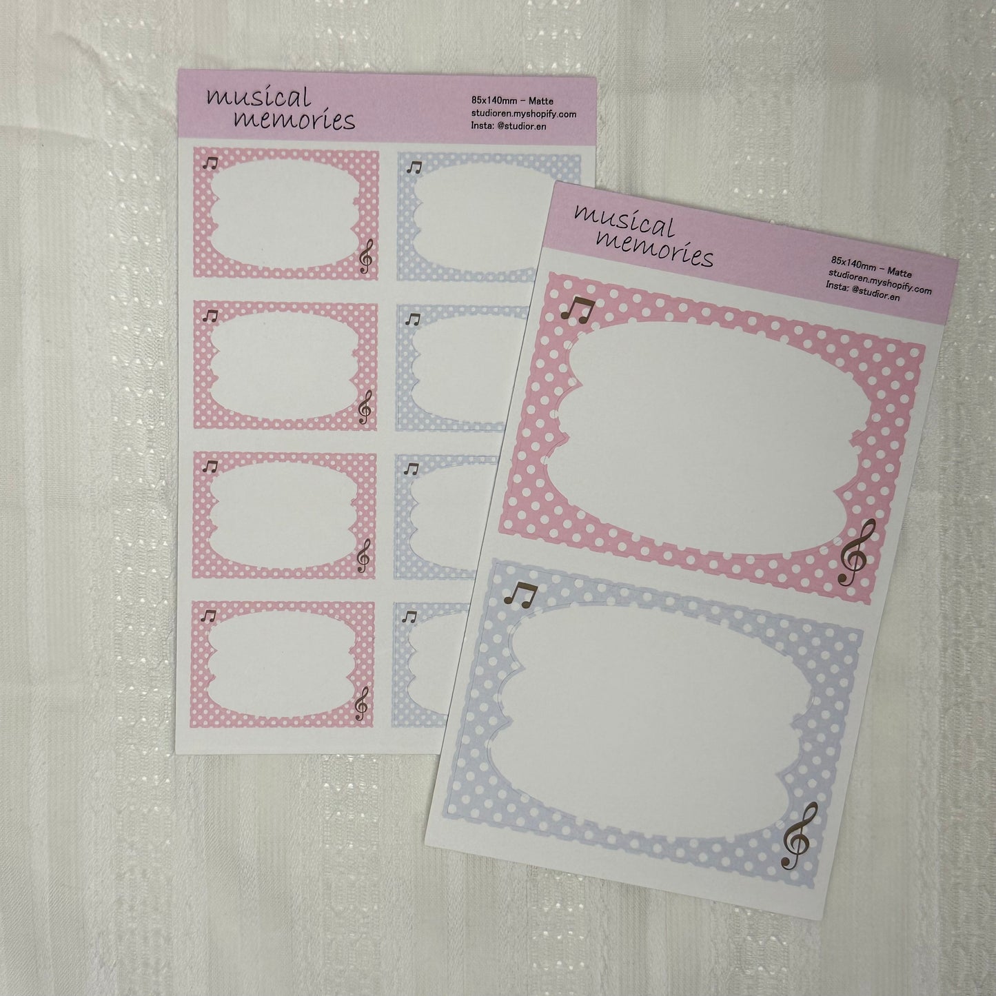 Musical memories frame sticker sheet