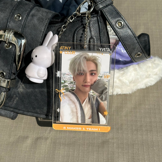 Ateez double sided transparent acrylic photocard holder
