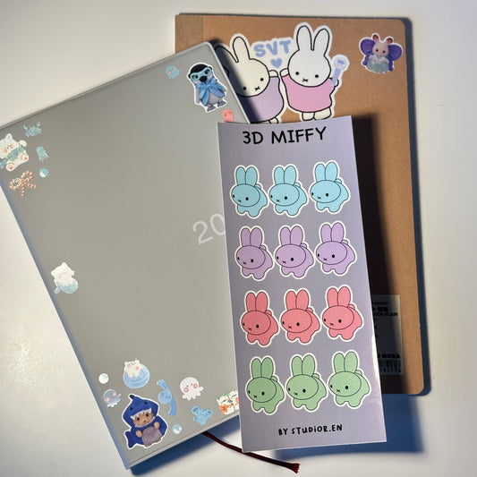 3D miffy sticker sheet