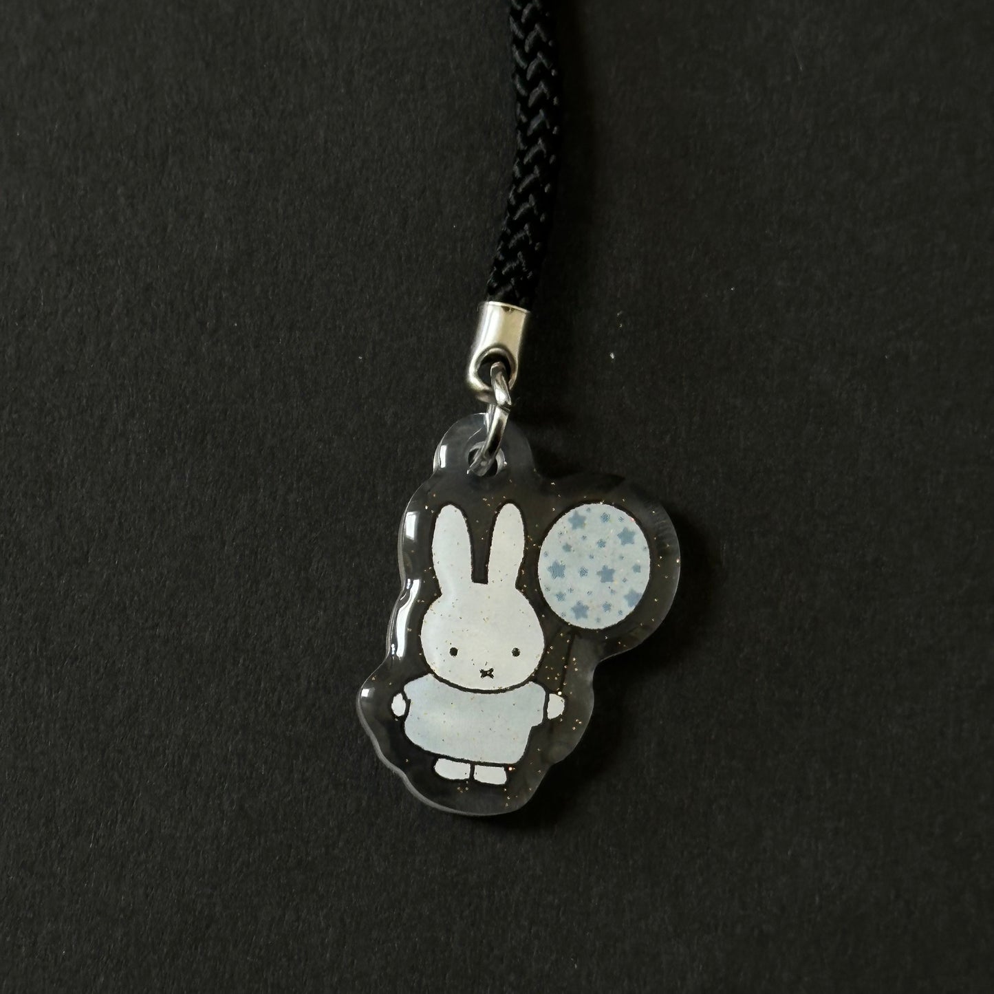 Smiski & miffy glittery phone charms / keychain