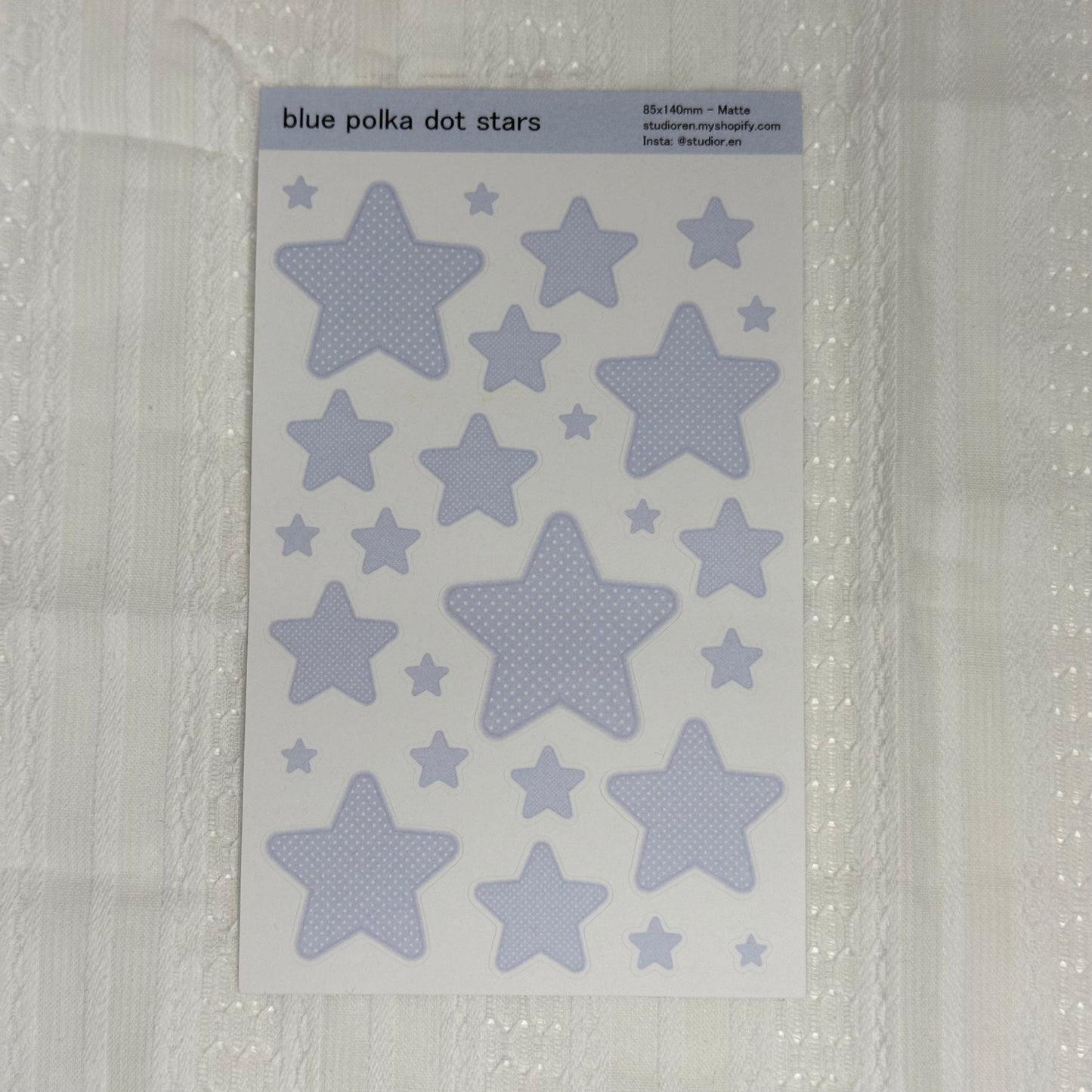 Polka dot stars sticker sheet