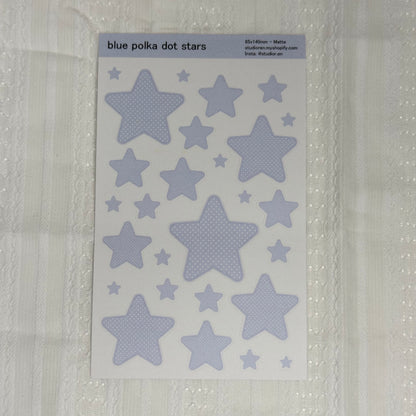 Polka dot stars sticker sheet