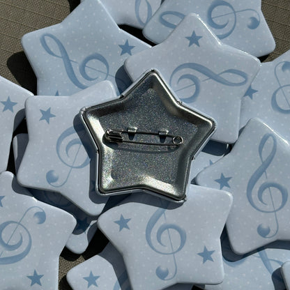 baby blue music star badge