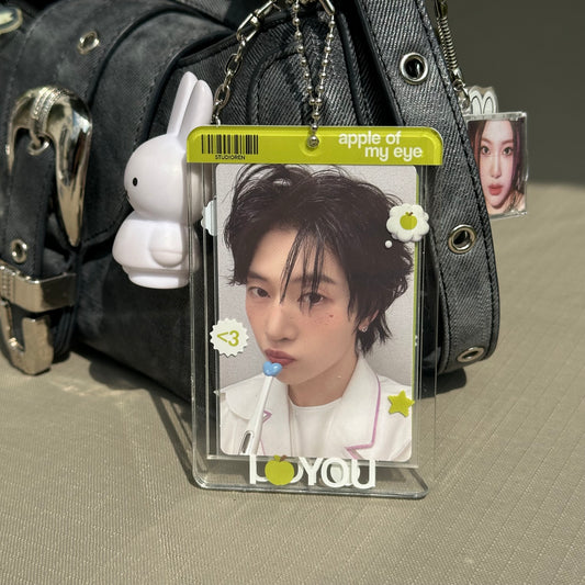 Apple of my eye double sided transparent acrylic photocard holder