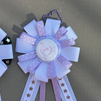 handmade music note rosettes