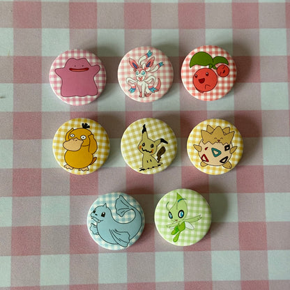 Pokemon fanart mini badges