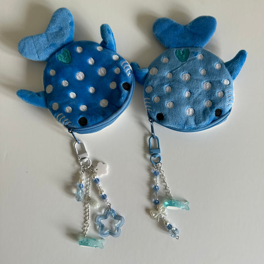 Whale Coin Pouch With Handmade Charms