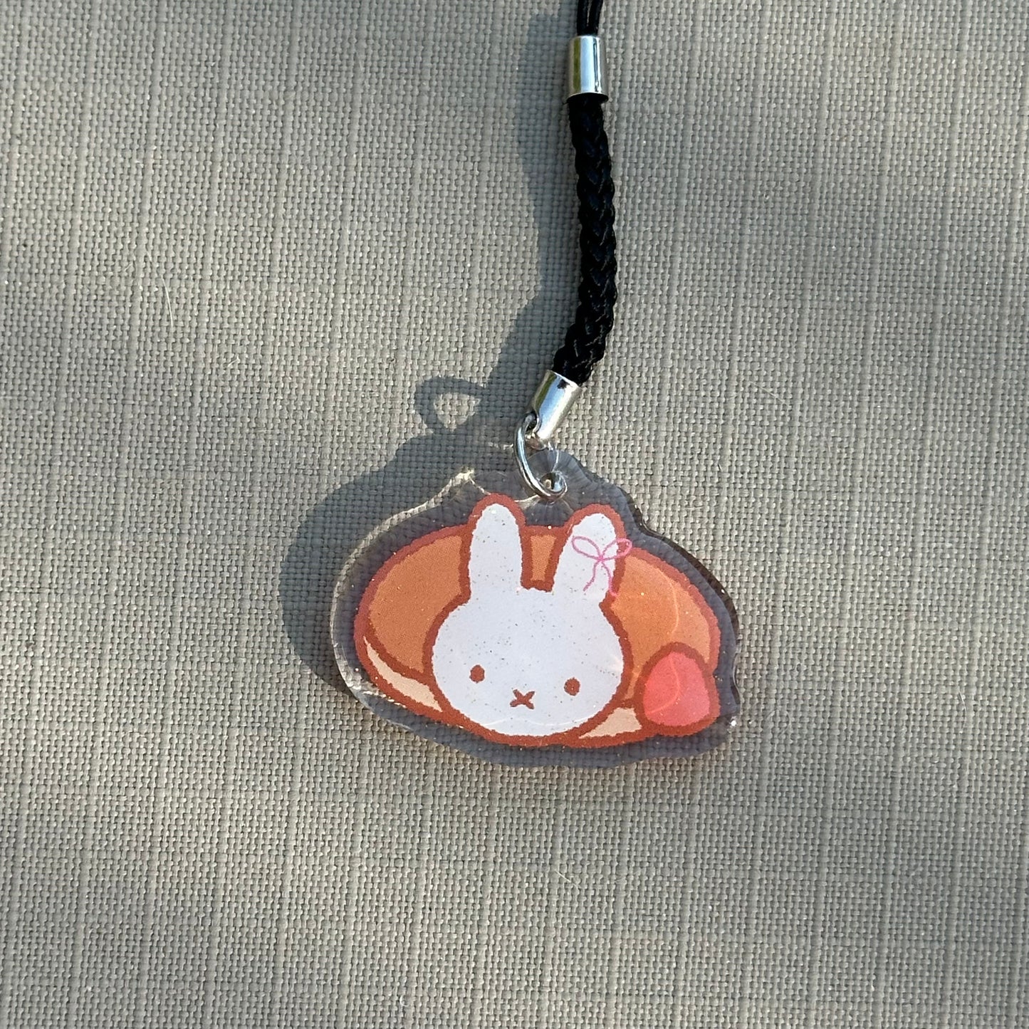 Pancake miffy phone charm
