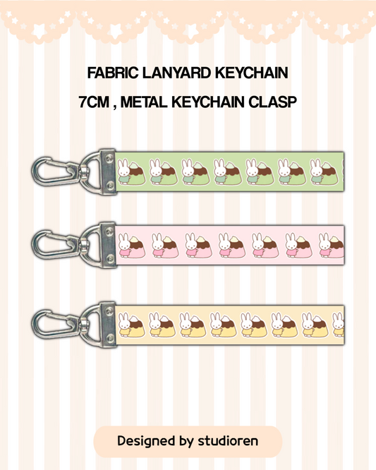 PREORDER Miffy pudding lanyard keychain