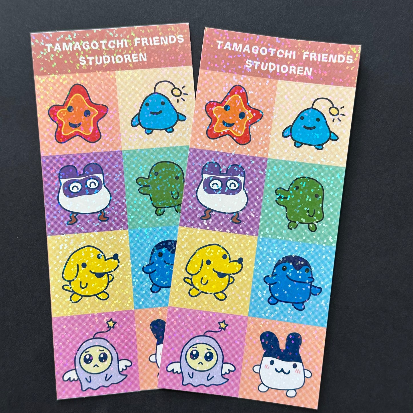 Tamagotchi glitter sticker sheets