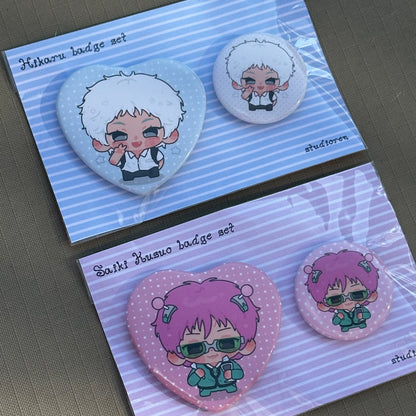 saiki & hikaru badge sets