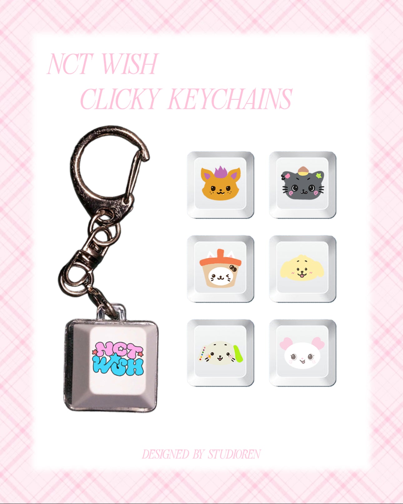 nct wish keycap keychains