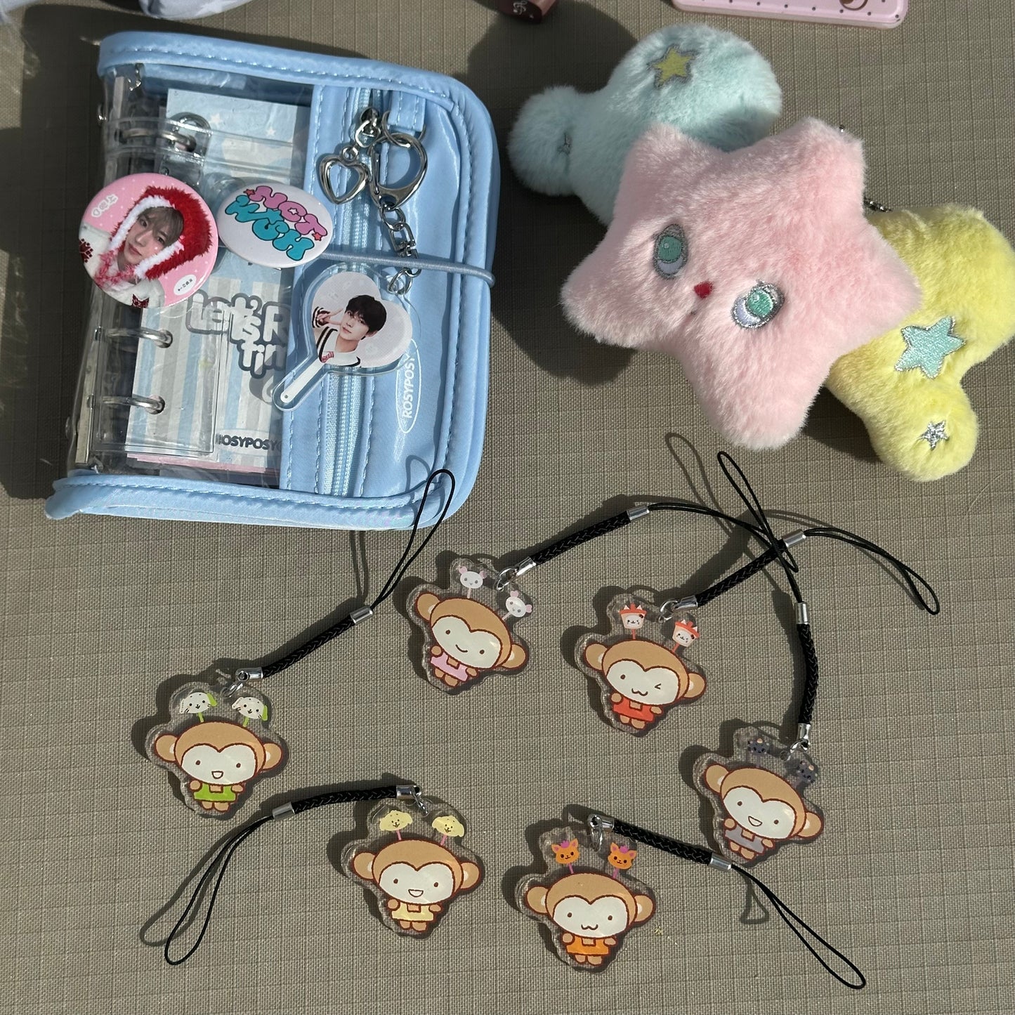 nana x nct wish phone charms