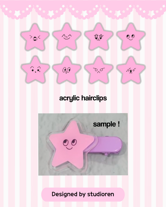 PREORDER nct 127 pink starfish hairclips