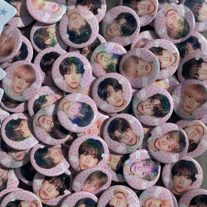 nct wish cupid glitter badges