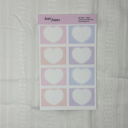 Heart frame sticker sheet