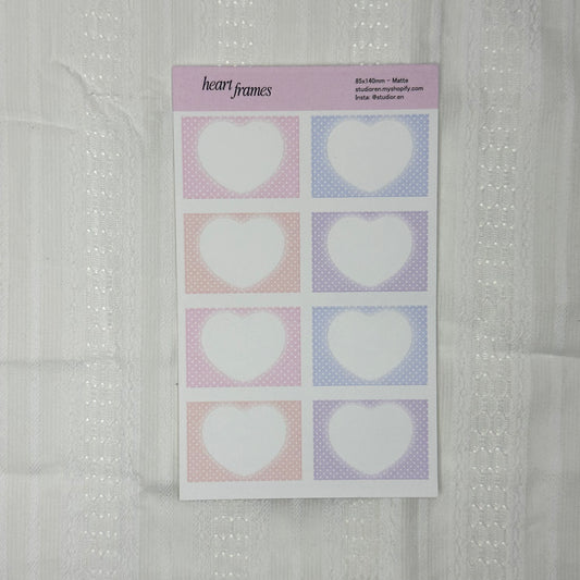 Heart frame sticker sheet