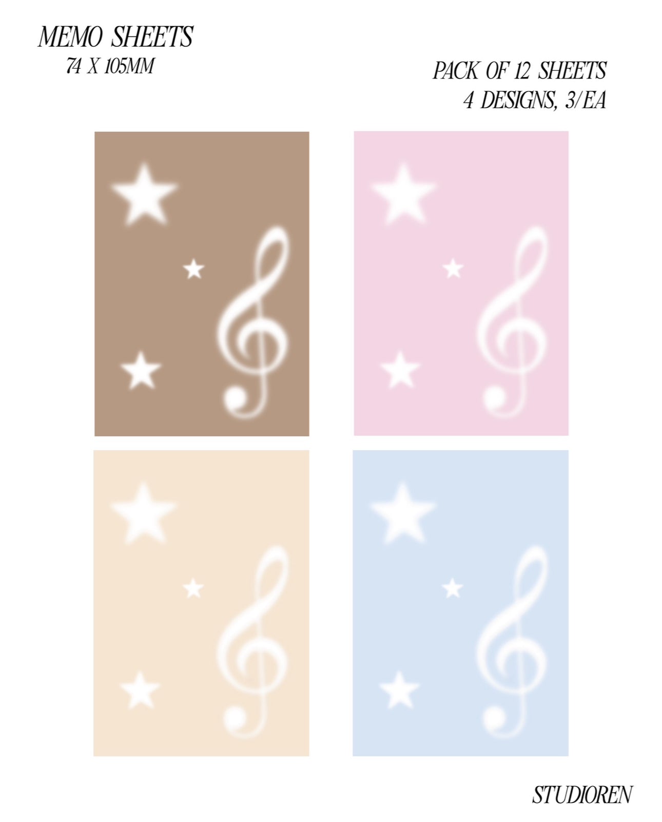 musical memories memo sheet pack