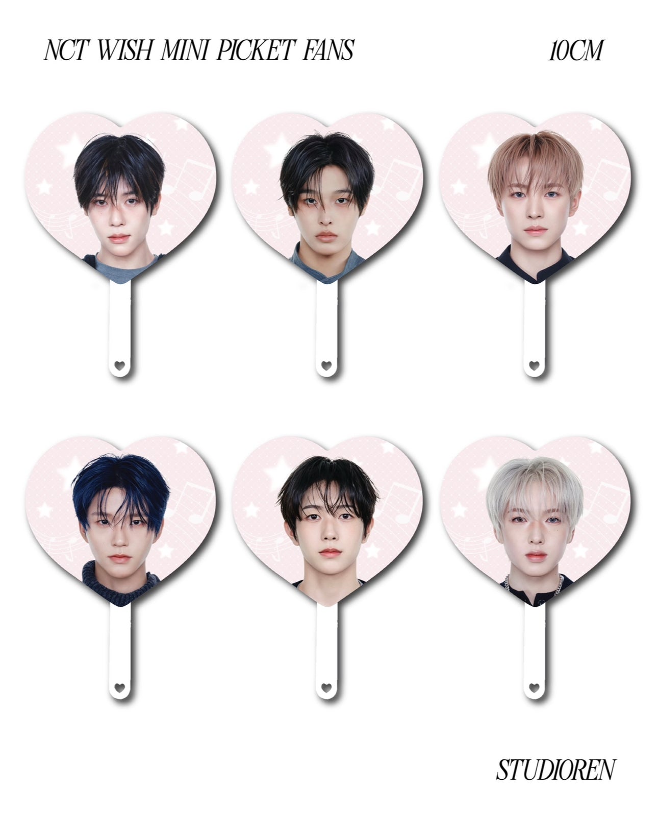 nct wish 10cm picket fans