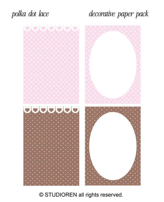polka dot lace memo sheet pack
