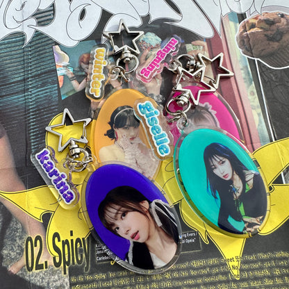 AESPA Member keyrings with name charms