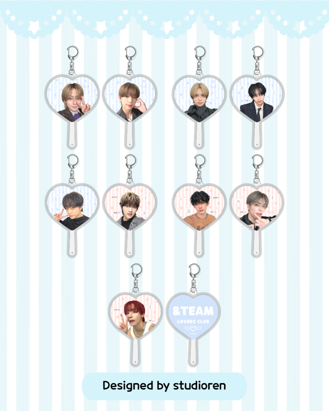 &TEAM Picket fan keychains