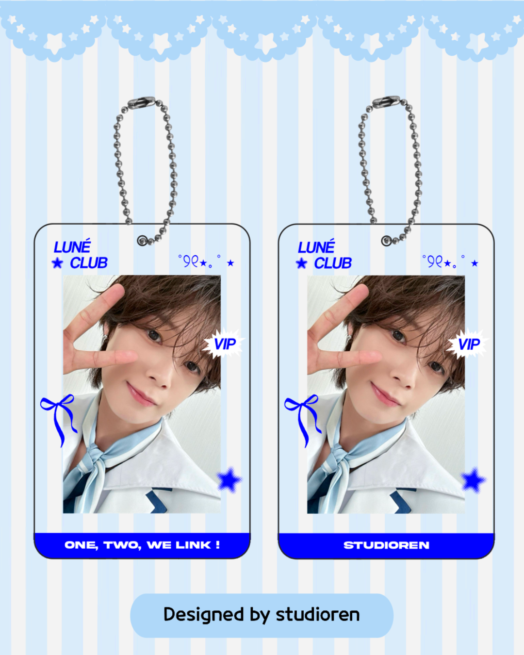 PREORDER &team acrylic photocard holder (blue)