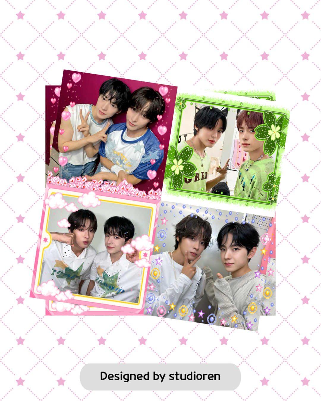 nct wish duo purikura sticker sheets