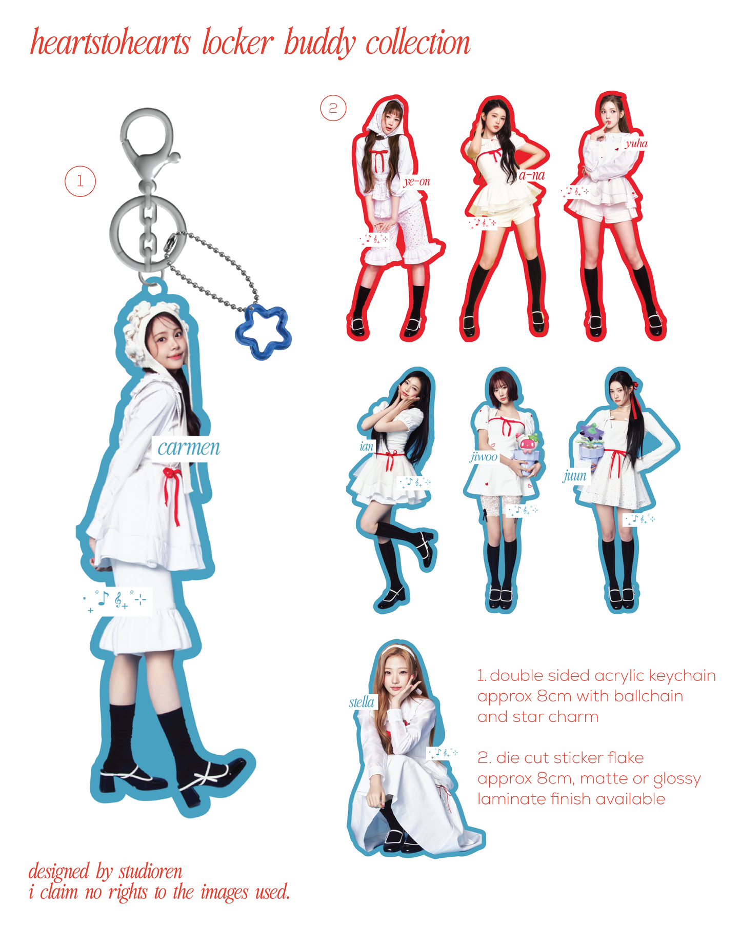 PREORDER hearts2hearts locker buddy collection