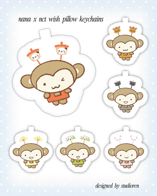 PREORDER nana x nct wish pillow keychains