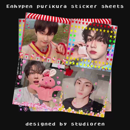 Enhypen purikura sticker sheets