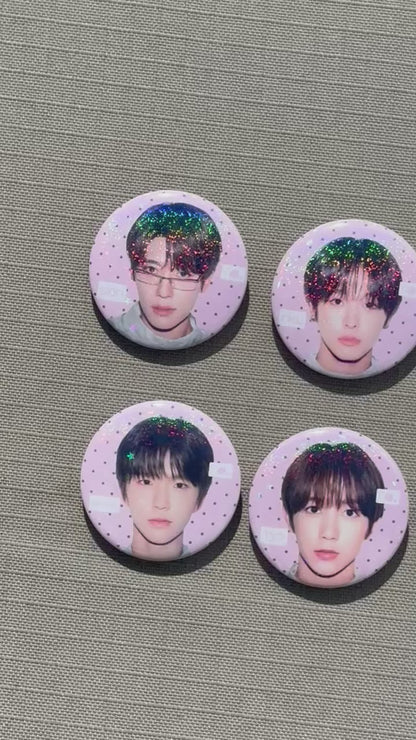 nct wish cupid glitter badges