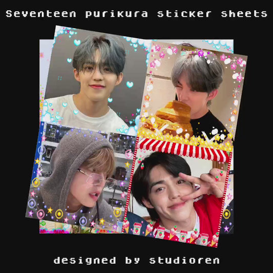 Seventeen purikura sticker sheets