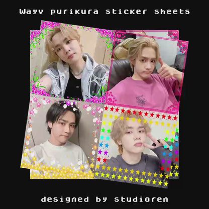Wayv purikura sticker sheets